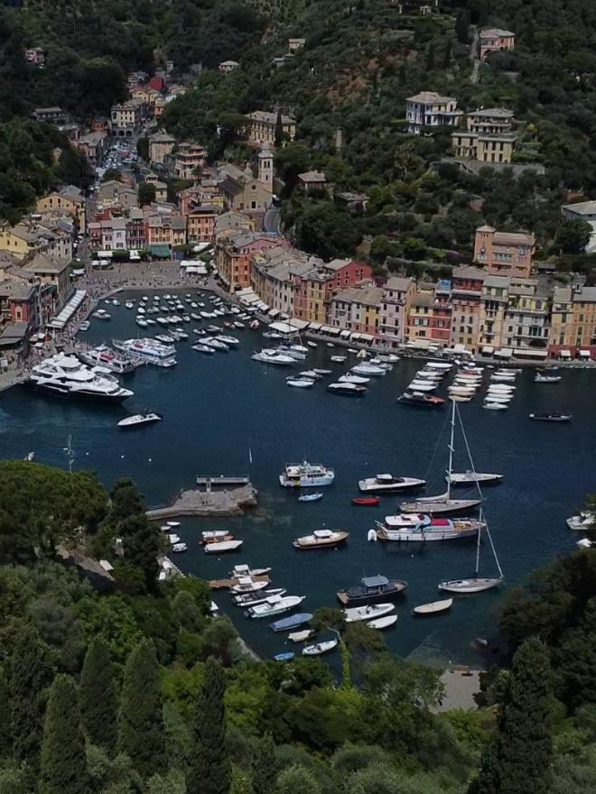 Portofino harbour from above
